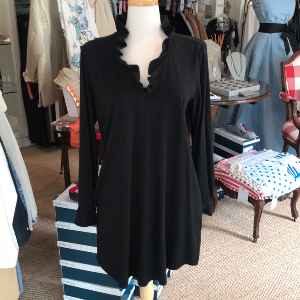 Grace Baker- black ruffle tunic/dress